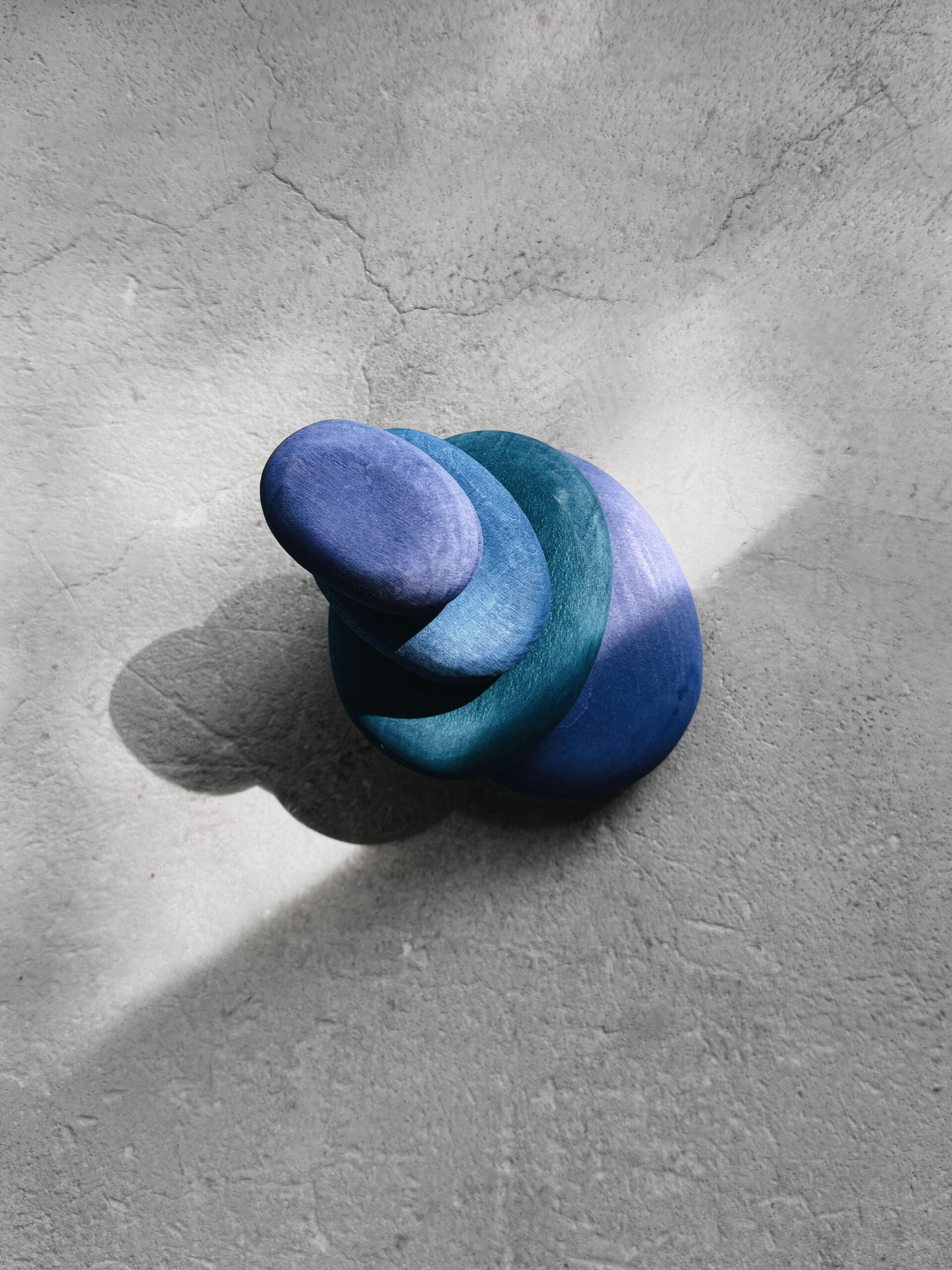 Blue wooden block set