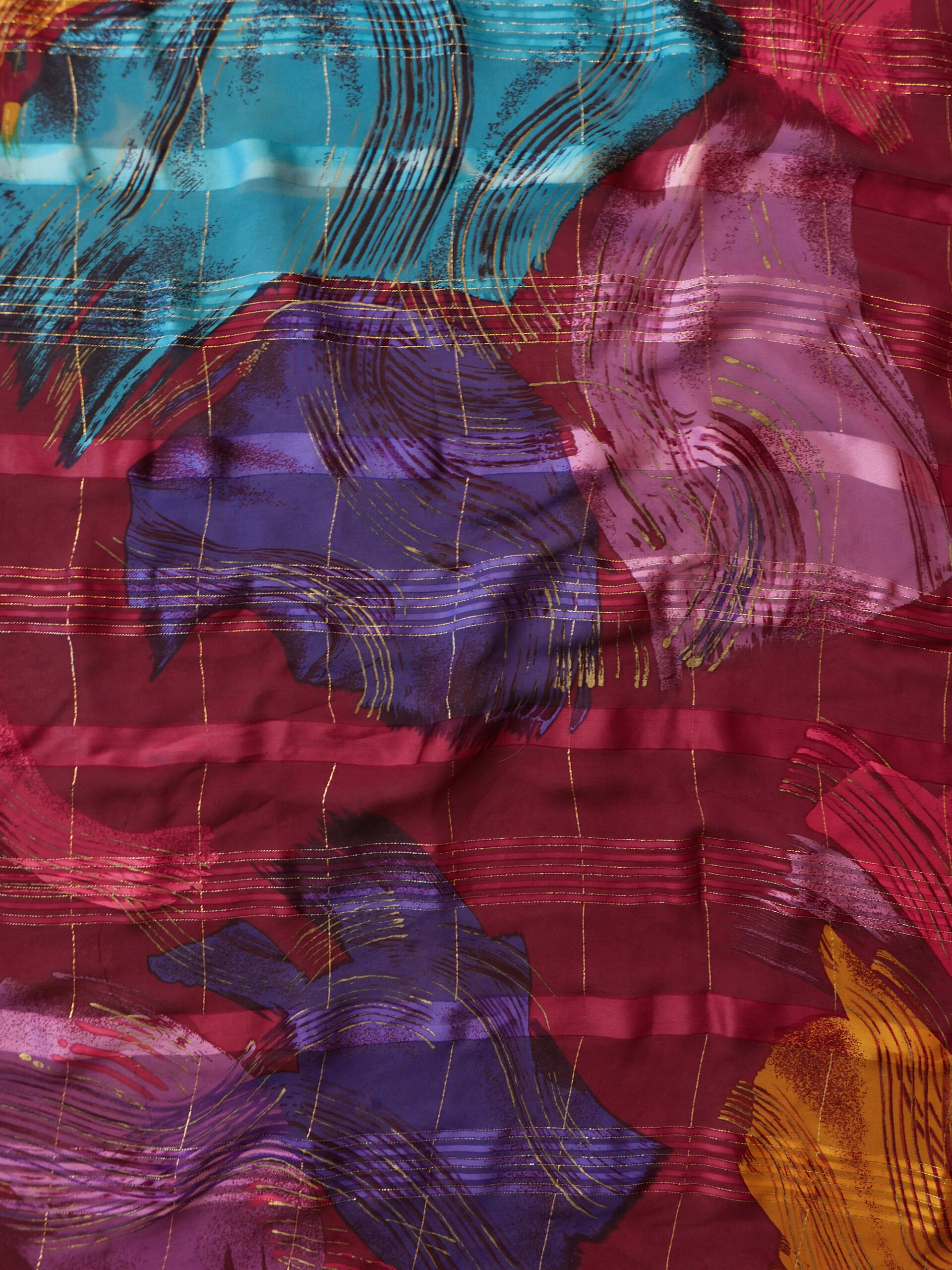 Painted silk scarf - 画像 (2)