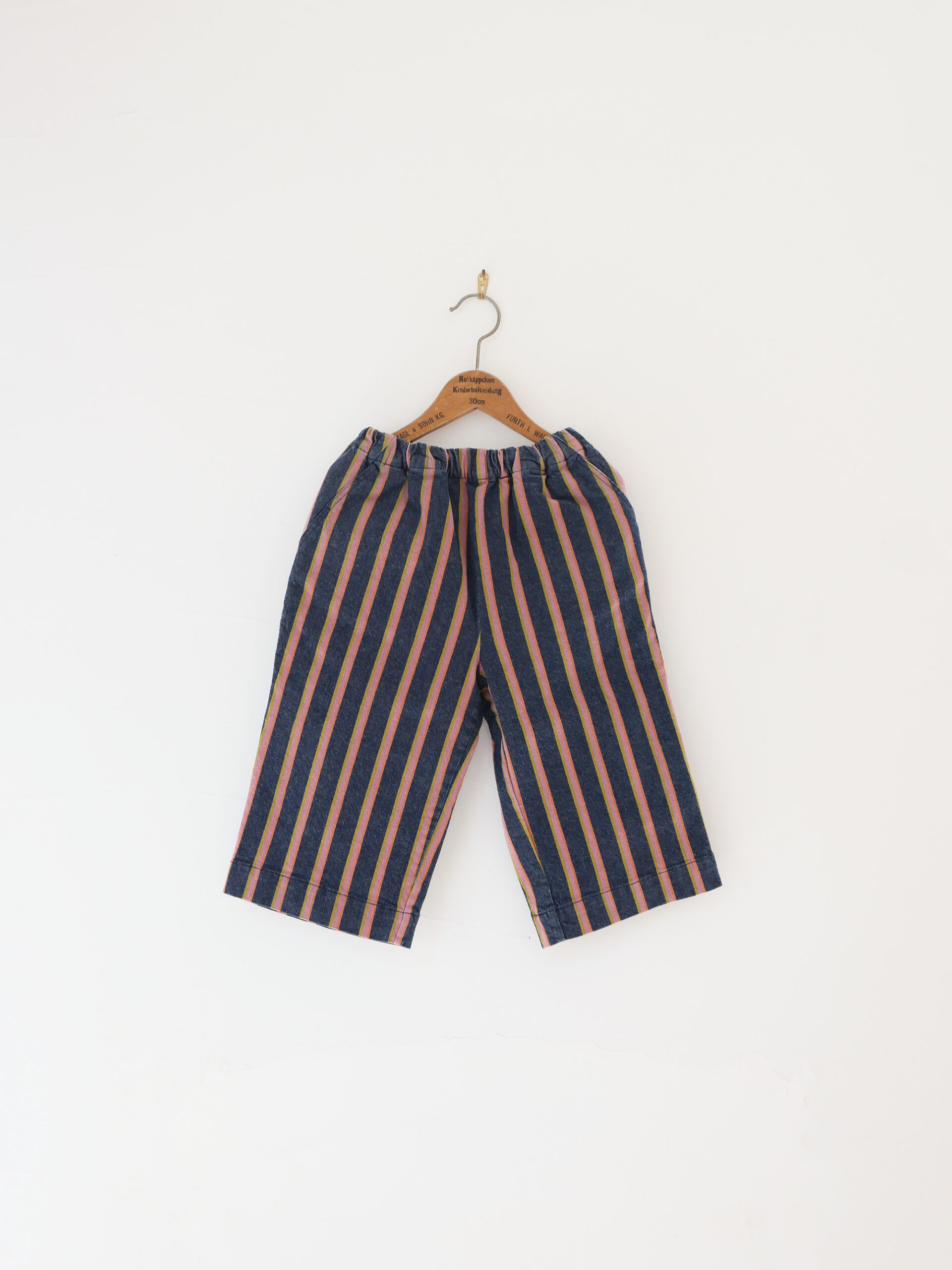 Denim-striped shirt and pants set - 画像 (2)