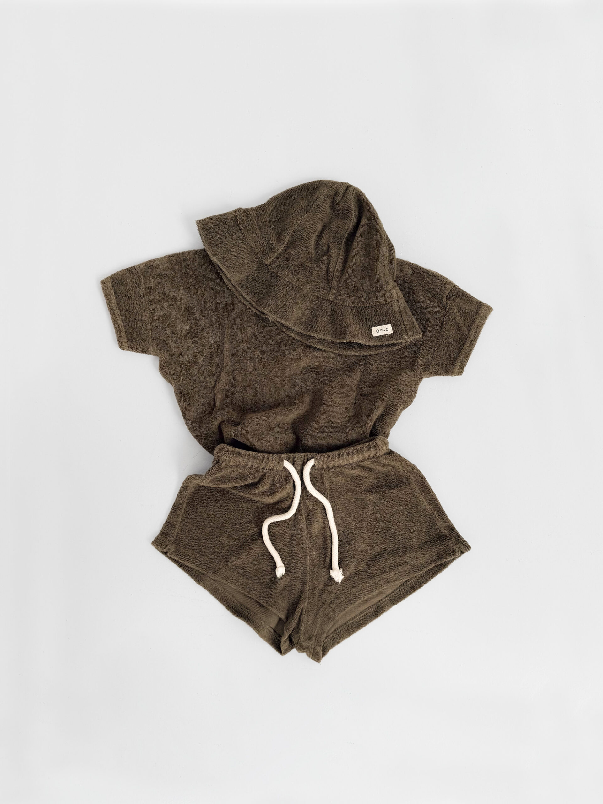 Olive terry cloth set