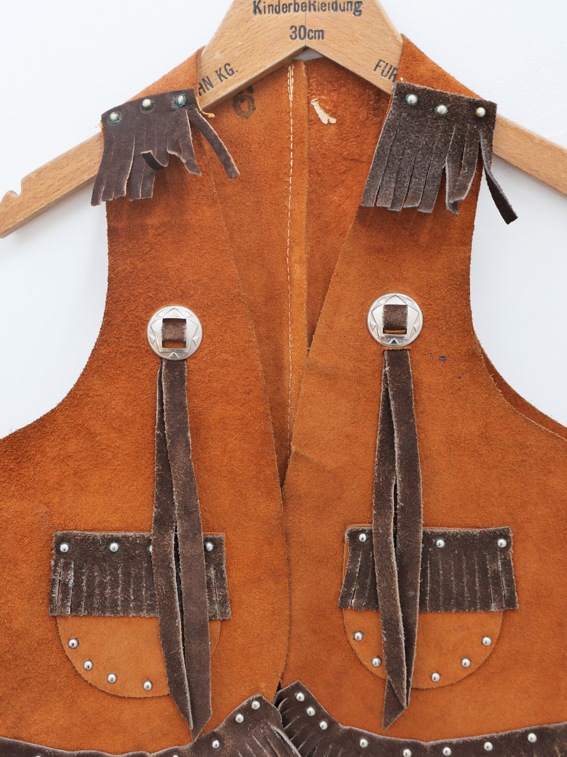 Western kids leather vest - 画像 (3)