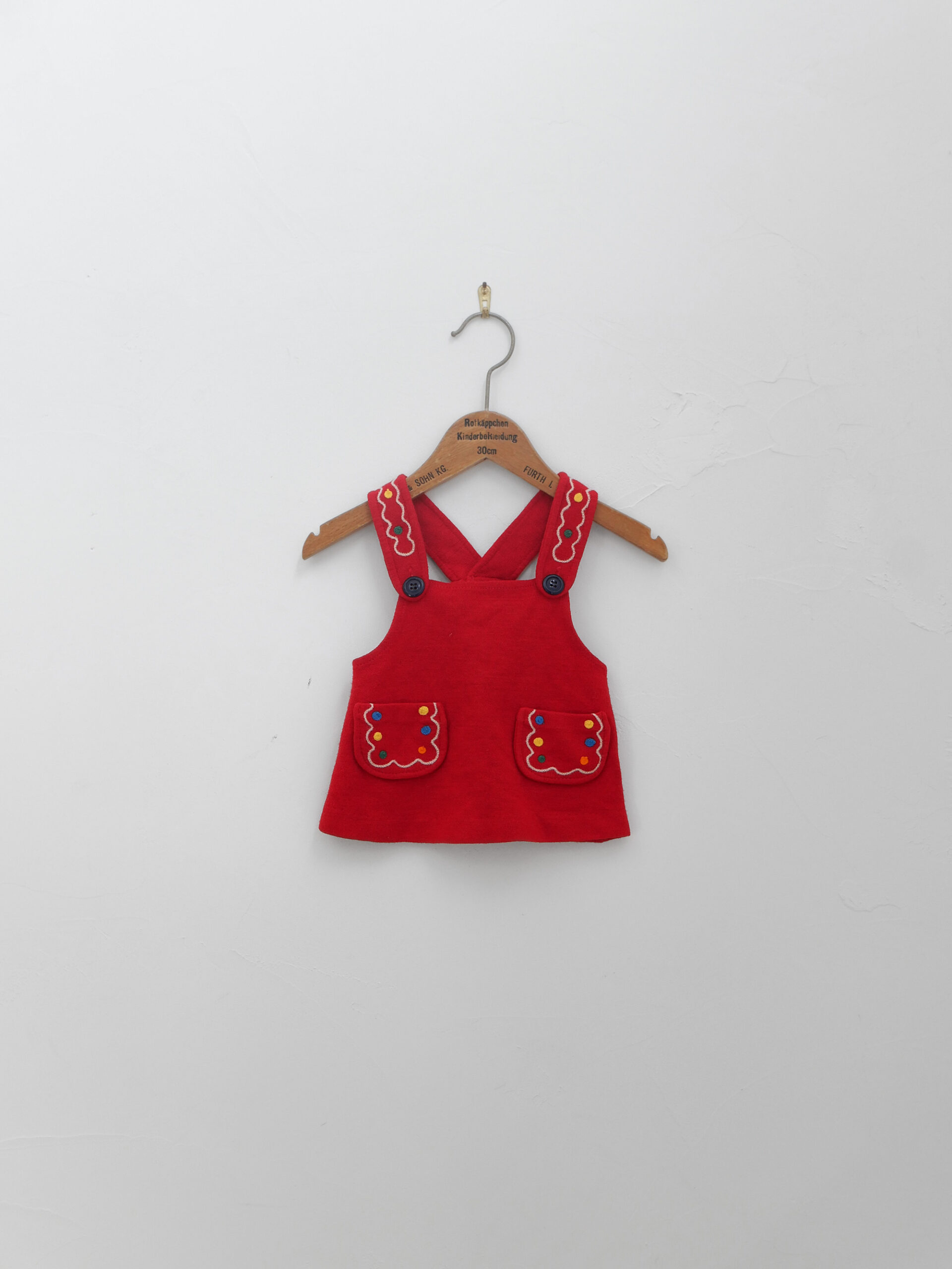 Red embroidered kids vest