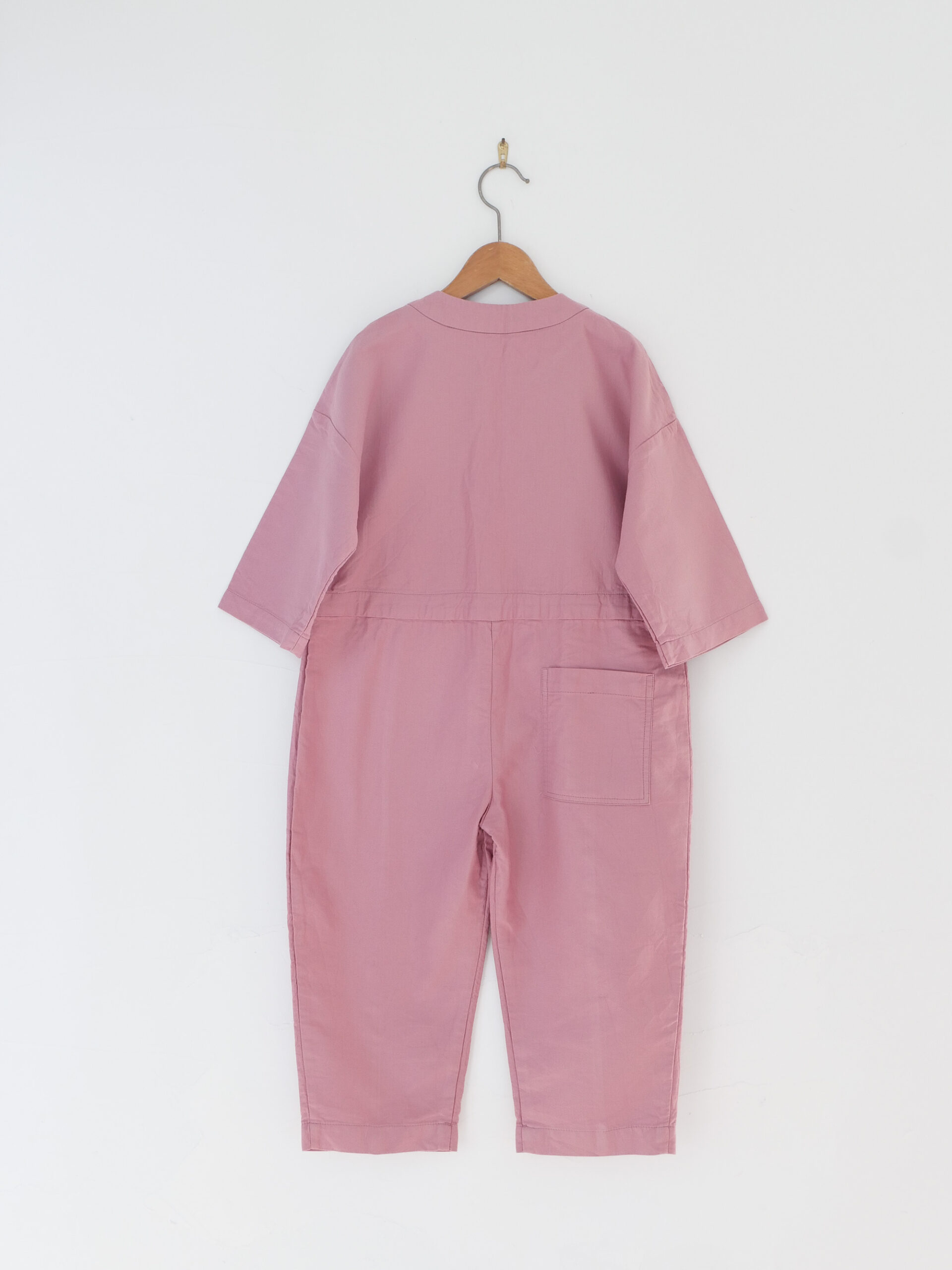 Pink kids denim jumpsuit - 画像 (2)
