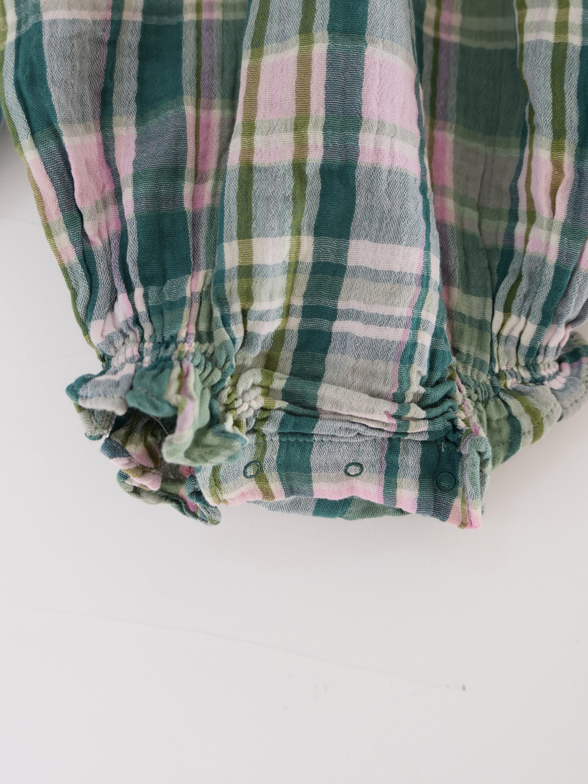 Checkered green romper - 画像 (5)