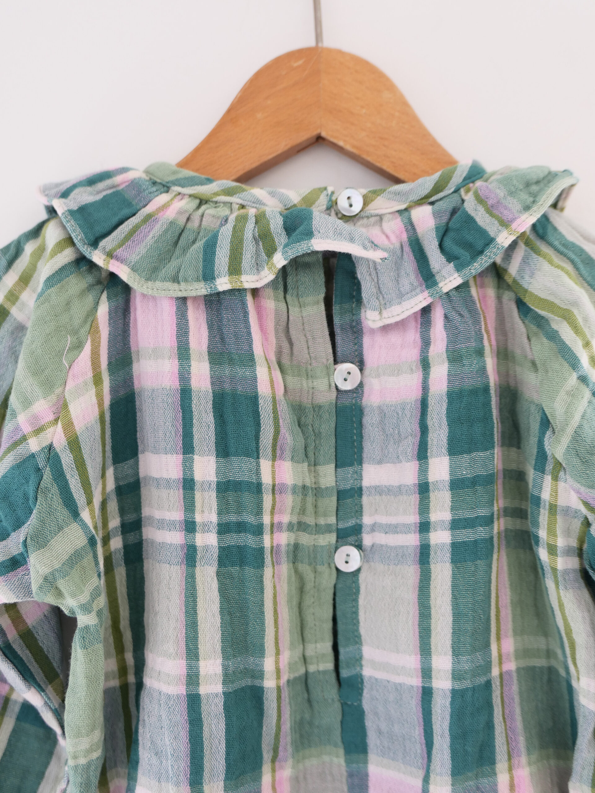 Checkered green romper - 画像 (4)