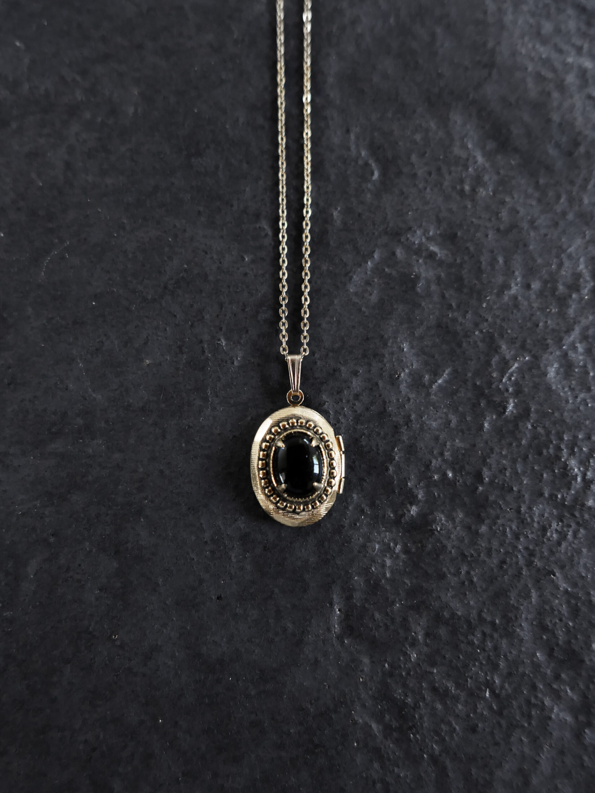 Onyx locket pendant