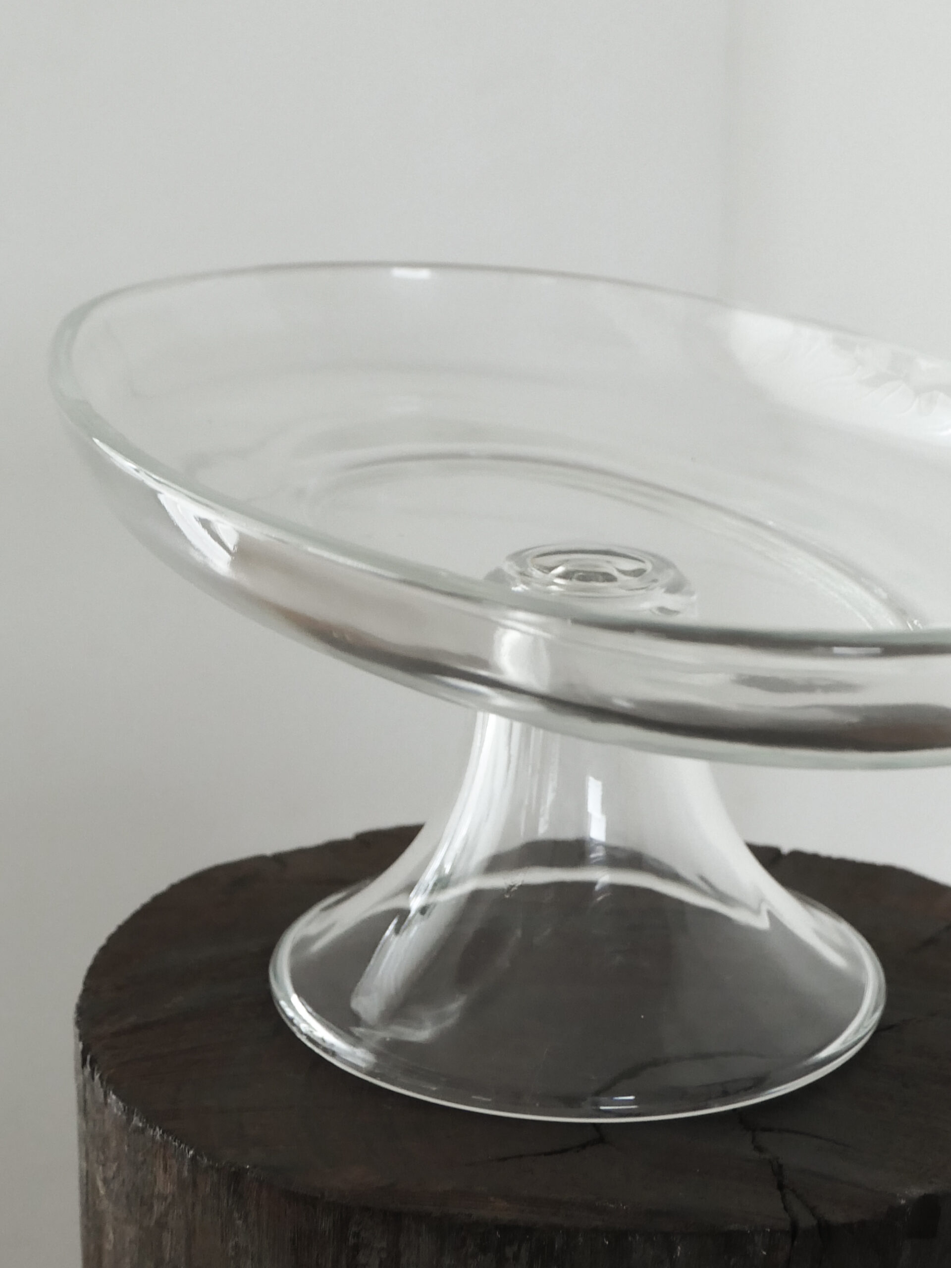 Vintage oval glass fruit stand - 画像 (2)