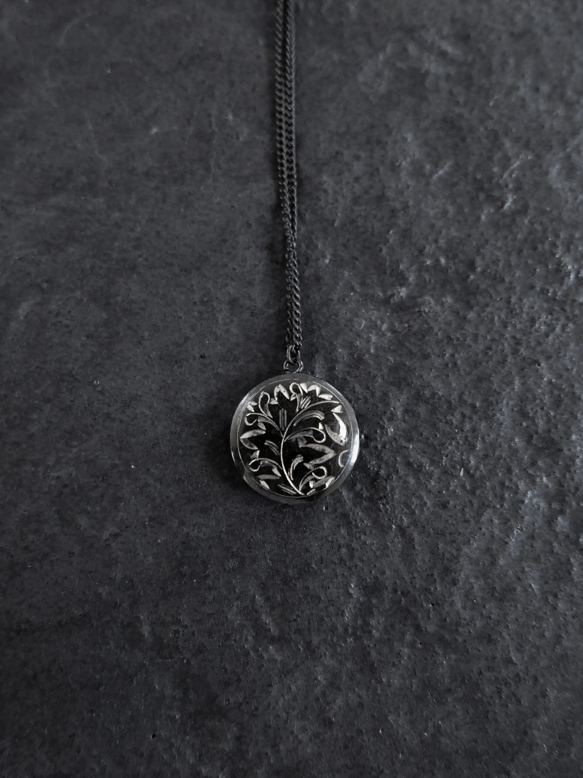 Botanical locket pendant