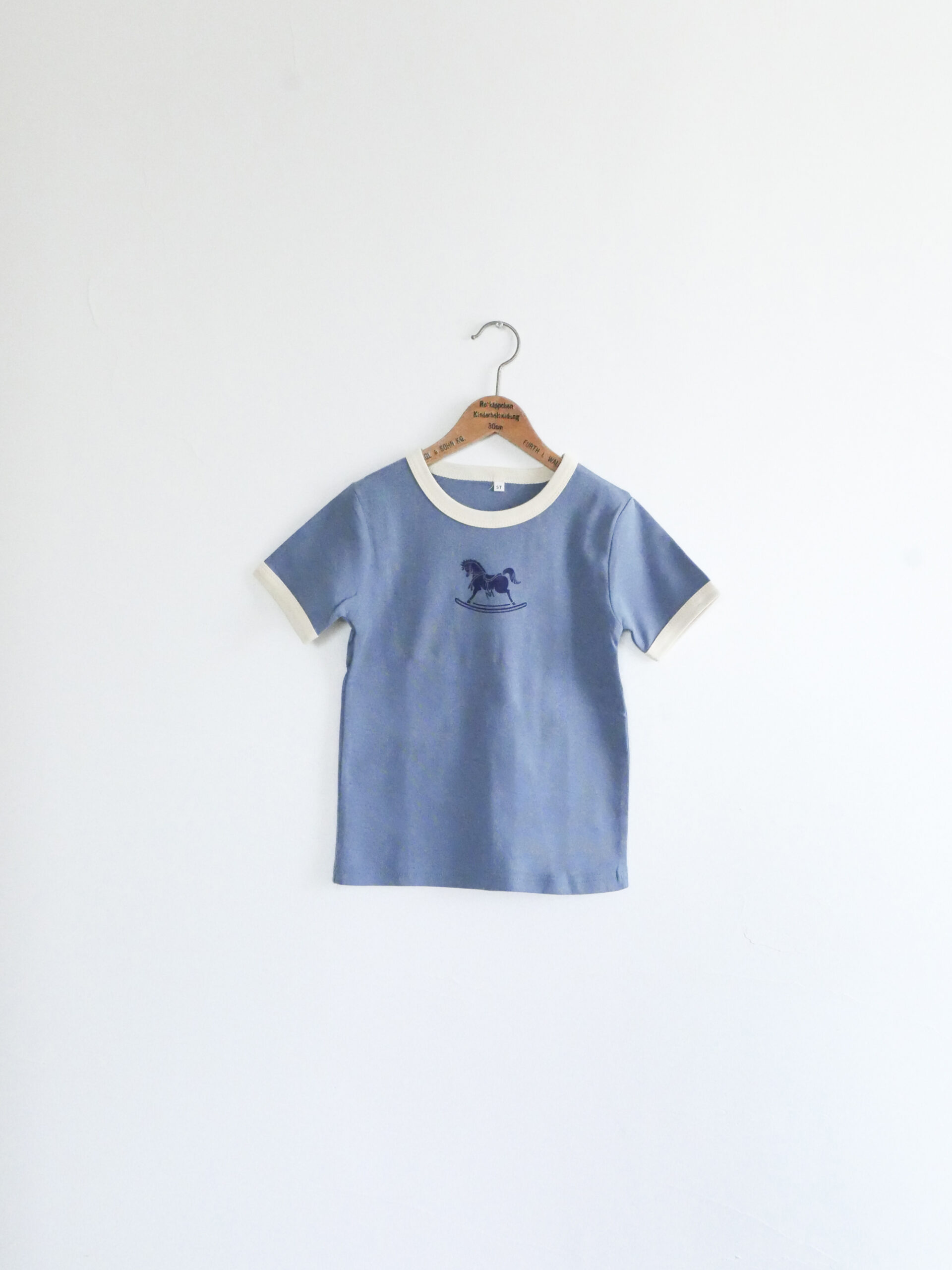 Horse print T-shirts Blue