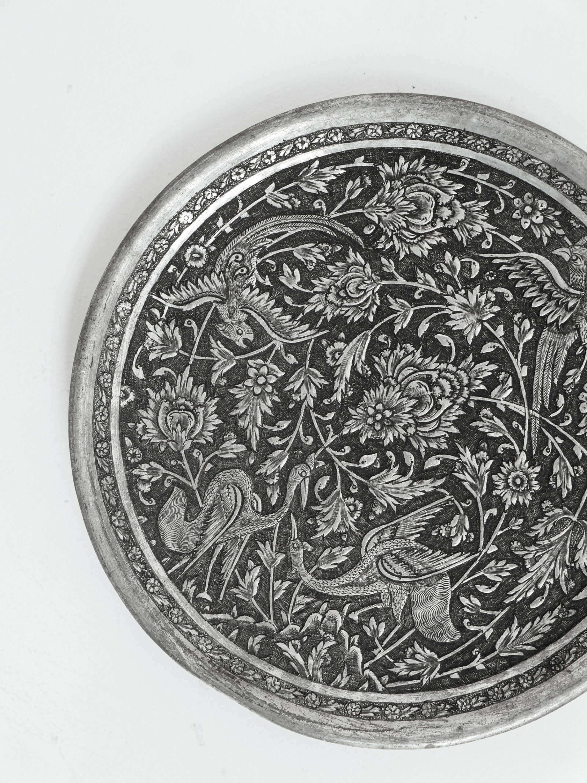 Bird and floral wall plate