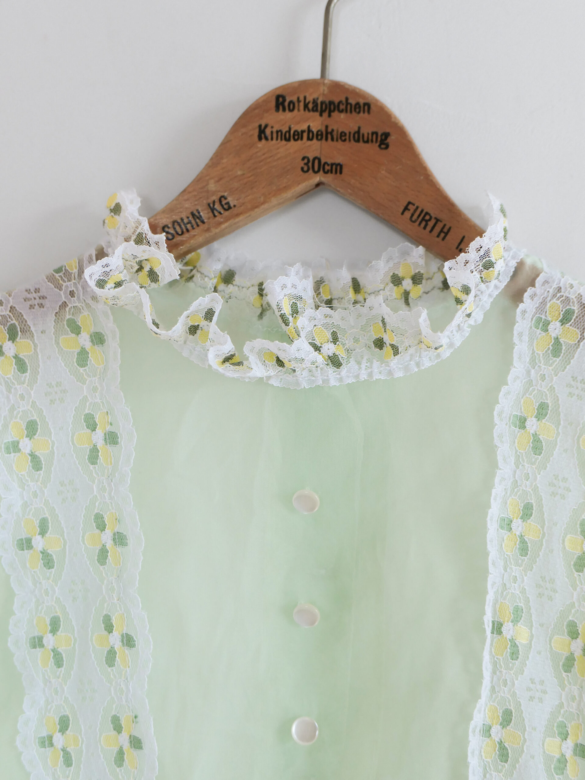 Vintage kids lime green lace dress - 画像 (3)