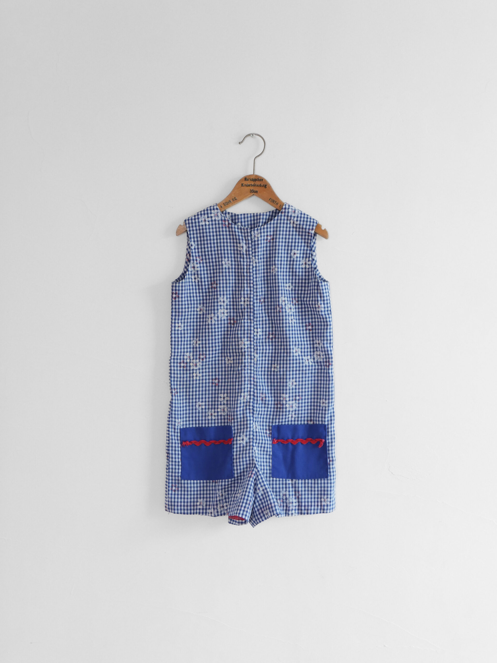 Vintage kids gingham romper