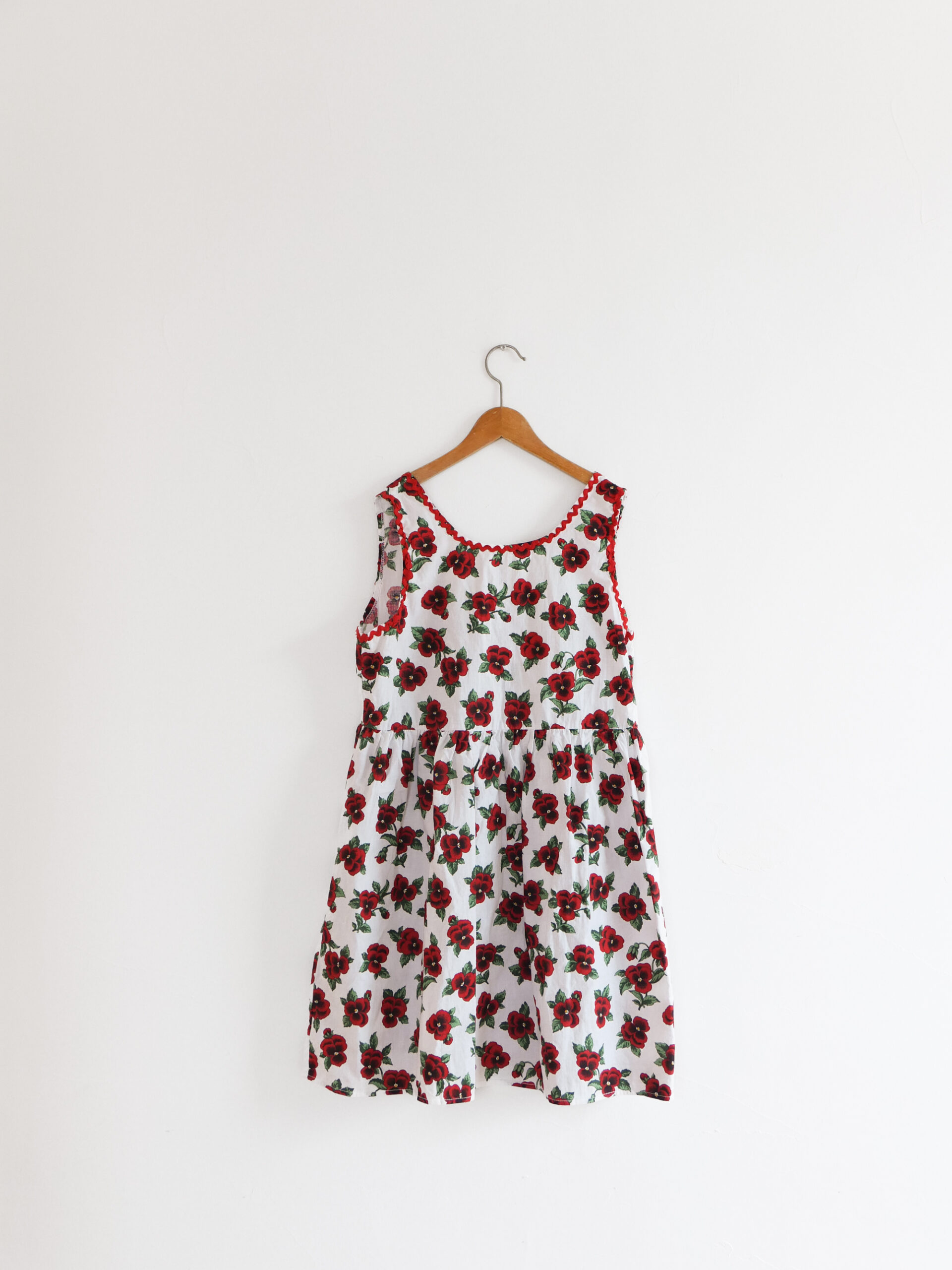 Vintage red pansy dress - 画像 (4)