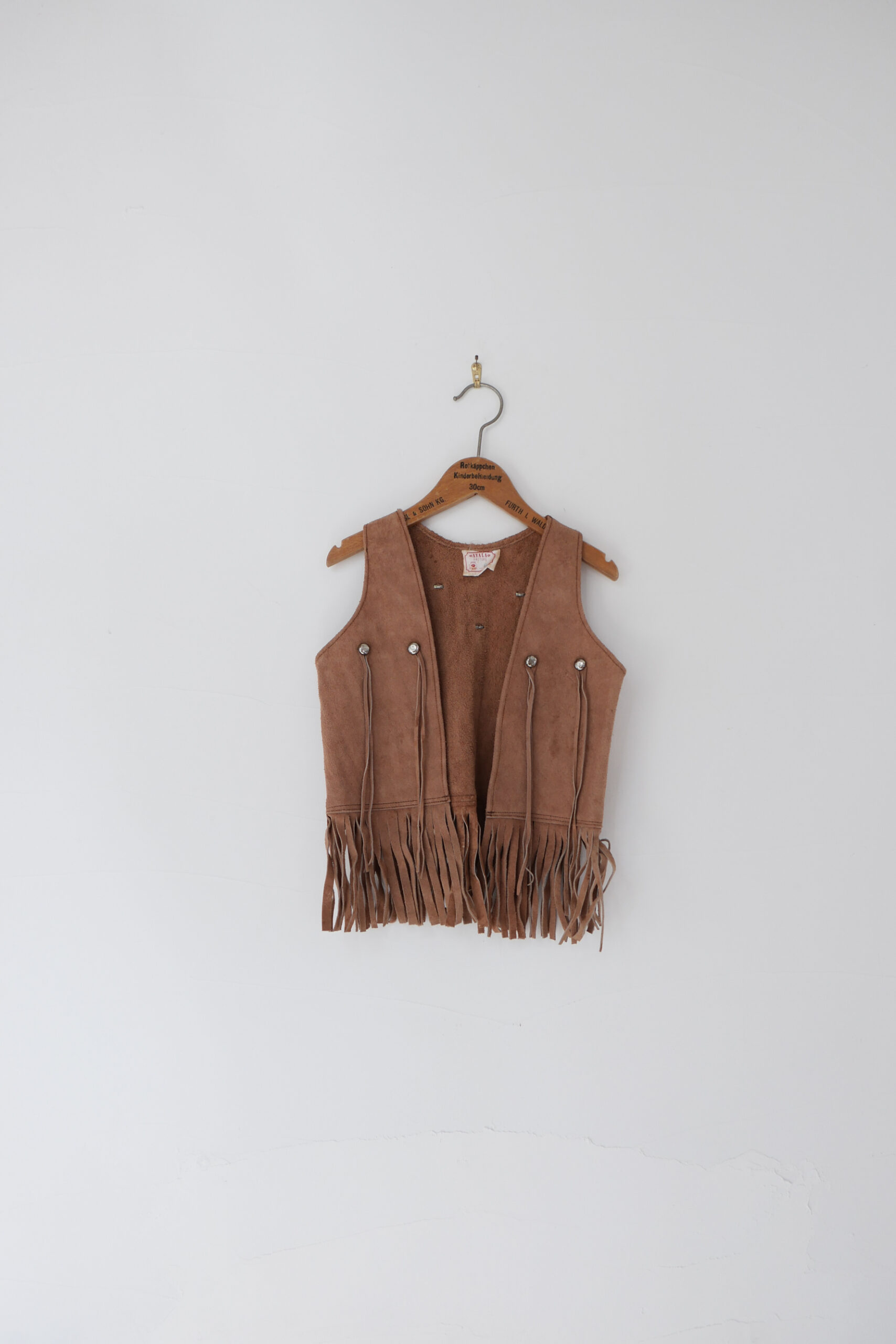 Vintage kids western fringe vest (small)