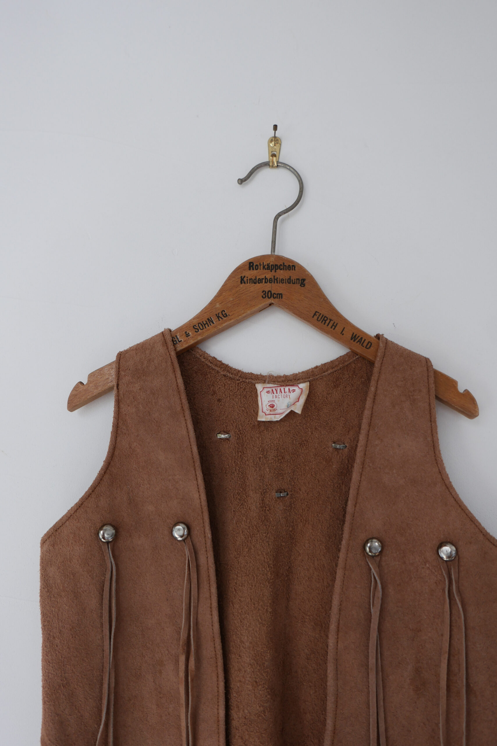 Vintage kids western fringe vest (small) - 画像 (2)