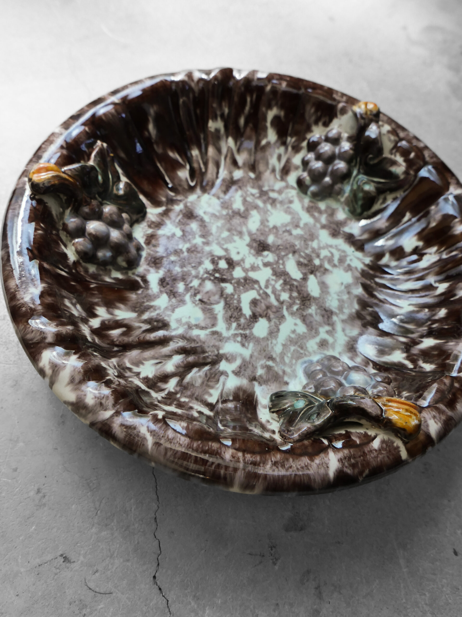 German vintage drip glaze fruit bowl - 画像 (3)