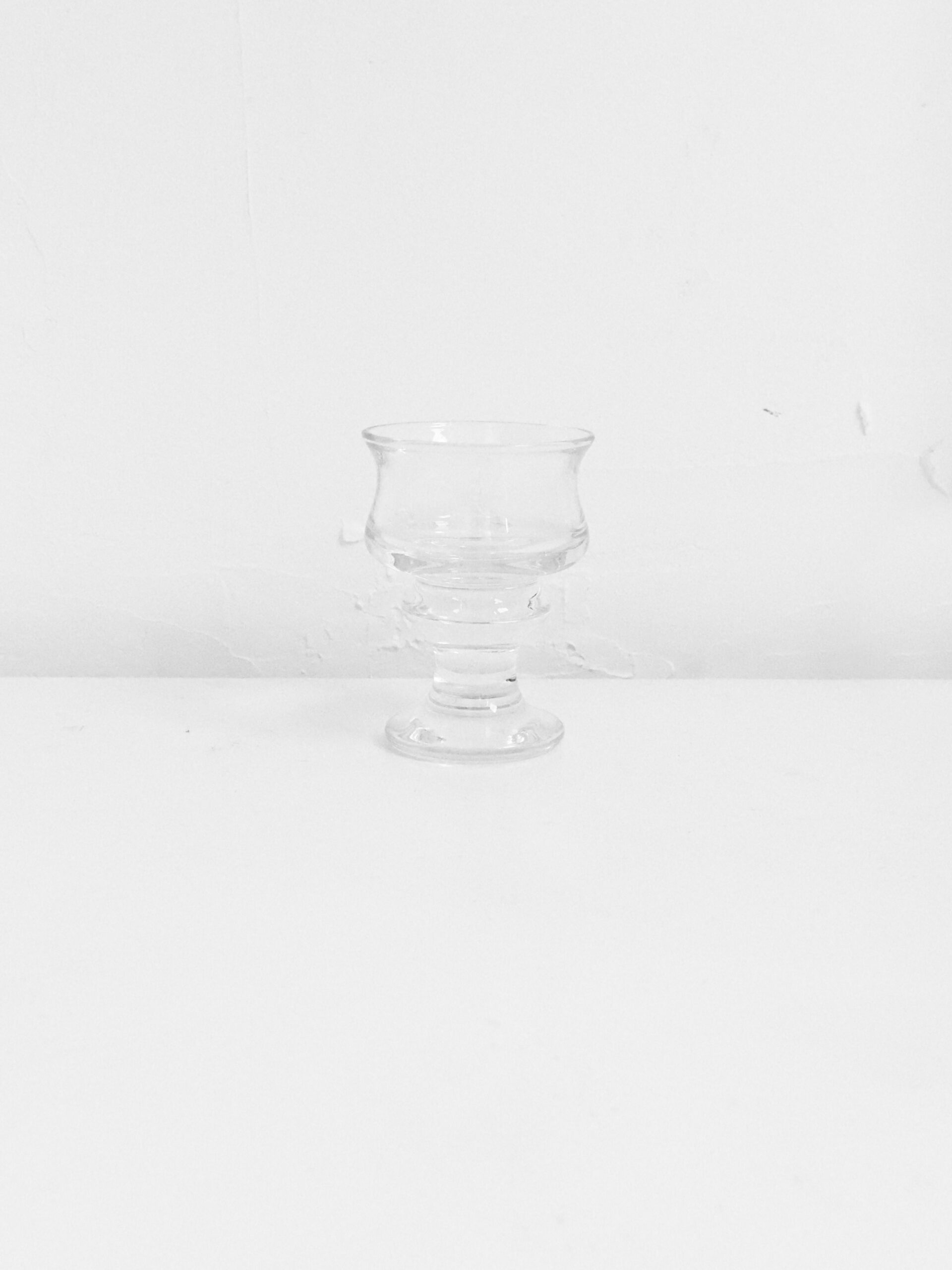 Vintage sculptural footed glass